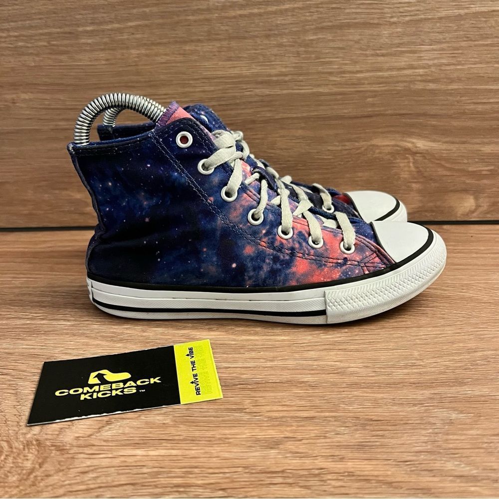 Converse Junior Chuck Taylor All Star Hi Galaxy Sneakers Size 2 Little Girl